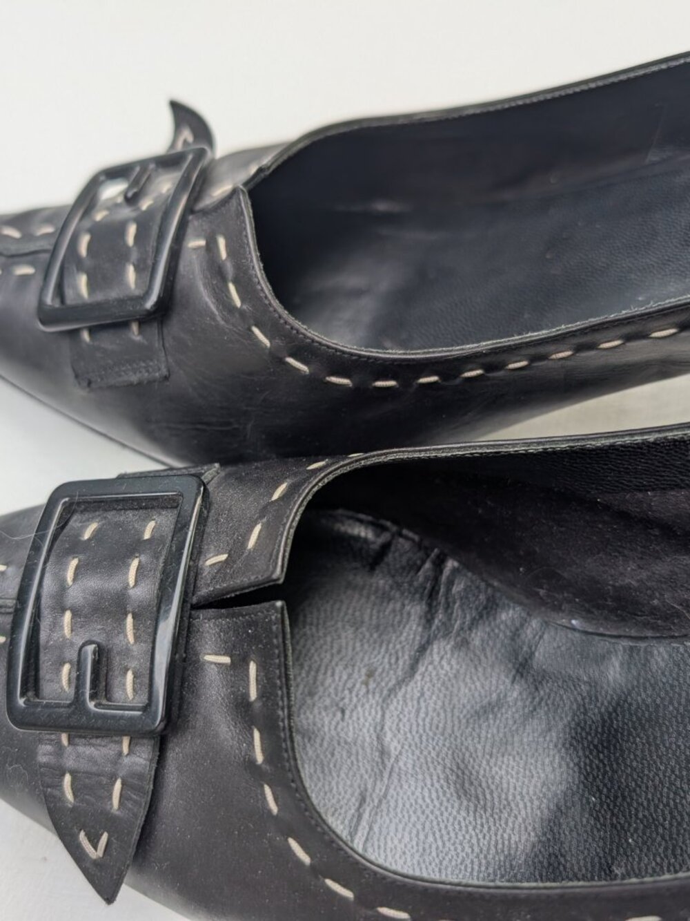 Marc Jacobs Slingback Pointed Toe Leather Shoes Made in Italy - Picture 5 of 5